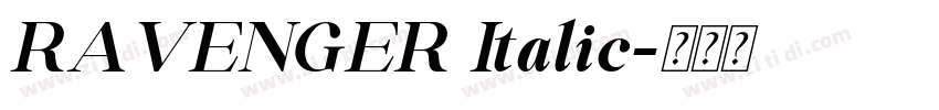 RAVENGER Italic字体转换